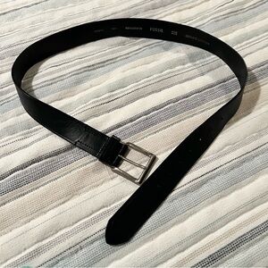 Fossil Black Leather Men's Belt